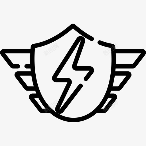 闪光超级英雄11直线型图标svg_新图网 https://ixintu.com 直线型 超级英雄11 闪光