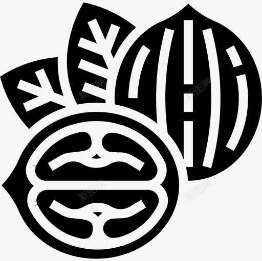 核桃健康食品32填充图标svg_新图网 https://ixintu.com 健康食品 填充 核桃
