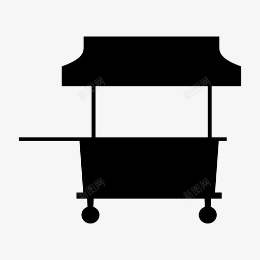 街头食品购物车购物亭图标svg_新图网 https://ixintu.com 街头 购物亭 购物车 食品