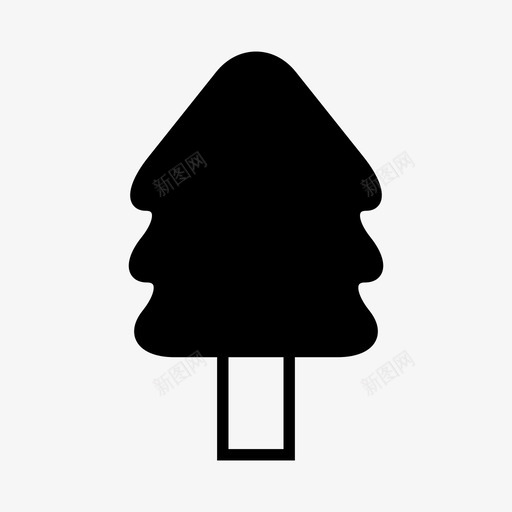 松树圣诞树花园图标svg_新图网 https://ixintu.com 圣诞树 松树 植物 花园