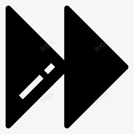 快进控制多媒体图标svg_新图网 https://ixintu.com 多媒体 快进 控制