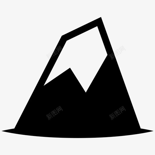 山山峰登山图标svg_新图网 https://ixintu.com 山峰 岩石 登山