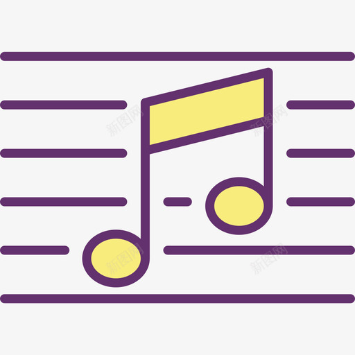 音符音乐111线性彩色图标svg_新图网 https://ixintu.com 彩色 线性 音乐 音符