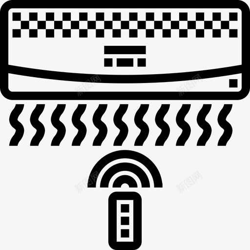 空调家用电器14线性图标svg_新图网 https://ixintu.com 家用电器 空调 线性