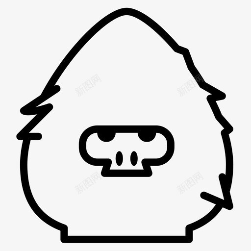 怪物怪物11直线型图标svg_新图网 https://ixintu.com 怪物 直线 线型