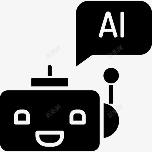 人工智能52字形图标svg_新图网 https://ixintu.com 52字形 人工智能