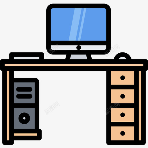 椅子家具132彩色图标svg_新图网 https://ixintu.com 家具 彩色 椅子