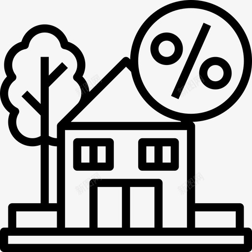 建筑物税19直线图标svg_新图网 https://ixintu.com 建筑物 直线 税19