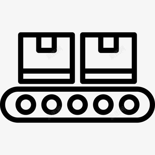 输送机工业12直线图标svg_新图网 https://ixintu.com 工业 直线 输送机