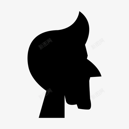 使用者头部人类图标svg_新图网 https://ixintu.com 人类 使用者 头部 男性 老年人 轮廓