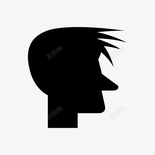 用户脸男人图标svg_新图网 https://ixintu.com 人的 用户 男人 轮廓