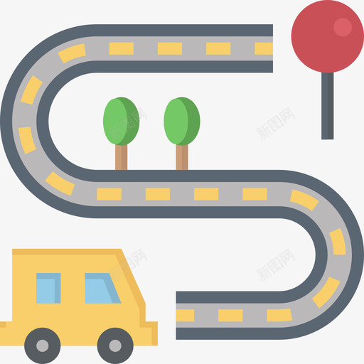 交通gps导航6平坦图标svg_新图网 https://ixintu.com gps 交通 导航 平坦
