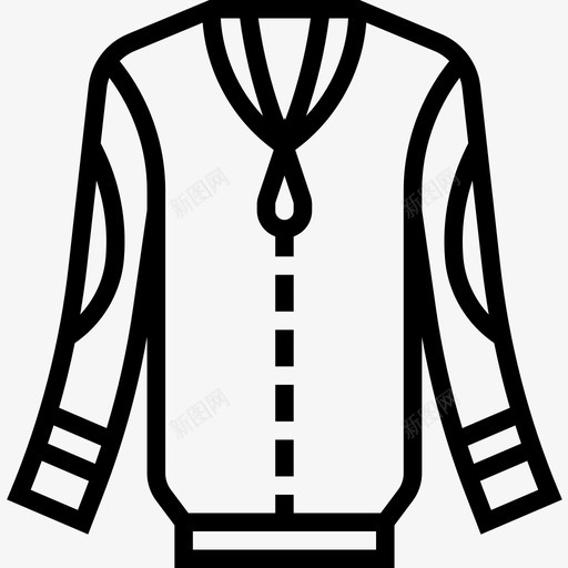 开襟羊毛衫衣服94直线型图标svg_新图网 https://ixintu.com 开襟 直线 线型 羊毛衫 衣服