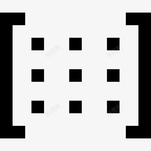 矩阵数学8线性图标svg_新图网 https://ixintu.com 数学 矩阵 线性