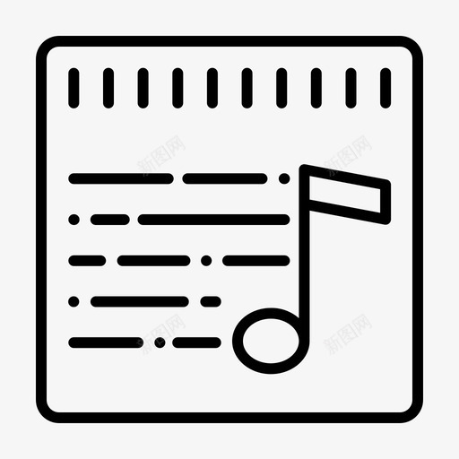 音符音乐歌曲图标svg_新图网 https://ixintu.com 歌曲 音乐 音符