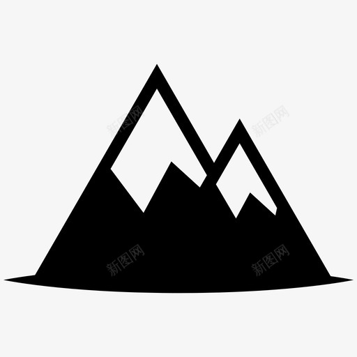 山登山山峰图标svg_新图网 https://ixintu.com 山 山峰 岩石 登山 雪