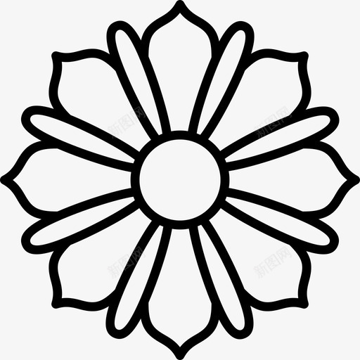 雏菊花朵大自然图标svg_新图网 https://ixintu.com 大自然 春天 花朵 雏菊
