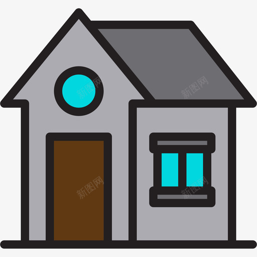 住宅房地产128线性颜色图标svg_新图网 https://ixintu.com 住宅 房地产128 线性颜色