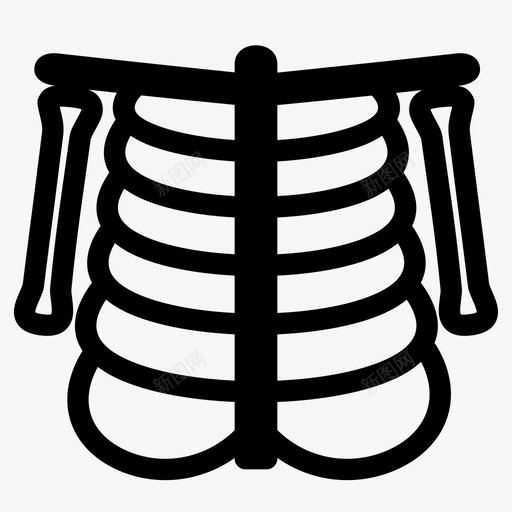骨系统解剖学骨科图标svg_新图网 https://ixintu.com 人体 创伤 器官 系统 胸腔 胸骨 解剖学 骨科 骨骼