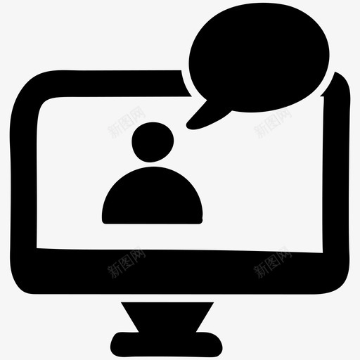 视频教程计算机在线学习图标svg_新图网 https://ixintu.com 在线学习 在线学习字形矢量图标集 在线导师 视频教程 视频讲座 计算机