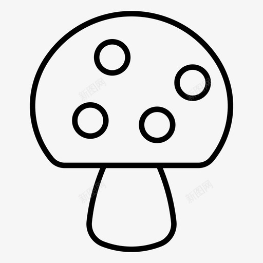 蘑菇秋天花园图标svg_新图网 https://ixintu.com 秋天 花园 蘑菇