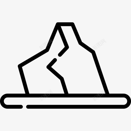 冰山自然70线性图标svg_新图网 https://ixintu.com 冰山 线性 自然