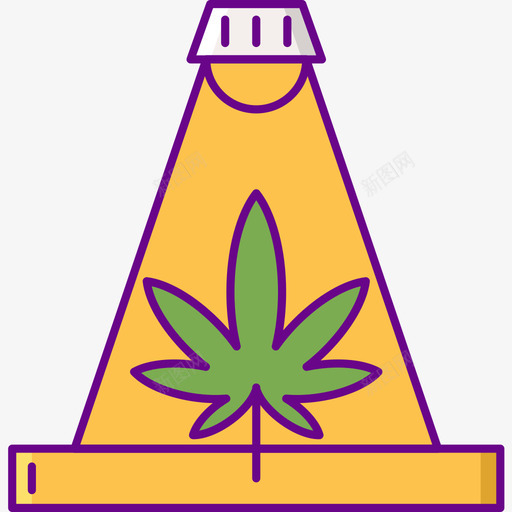 照明大麻4线性颜色图标svg_新图网 https://ixintu.com 大麻4 照明 线性颜色