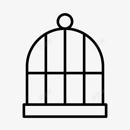 鸟笼动物宠物图标svg_新图网 https://ixintu.com 动物 宠物 鸟笼