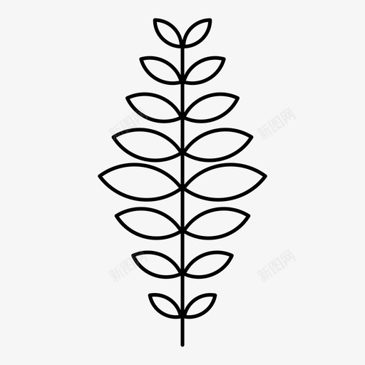 叶草本植物自然图标svg_新图网 https://ixintu.com 植物 自然 草本植物