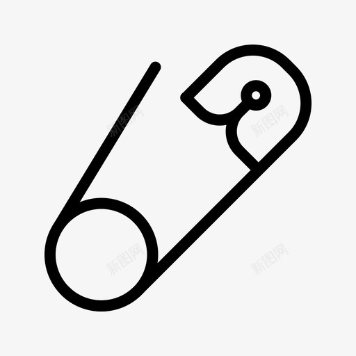 安全别针婴儿别针胸针图标svg_新图网 https://ixintu.com 别针 婴儿 安全别针 尿布 胸针