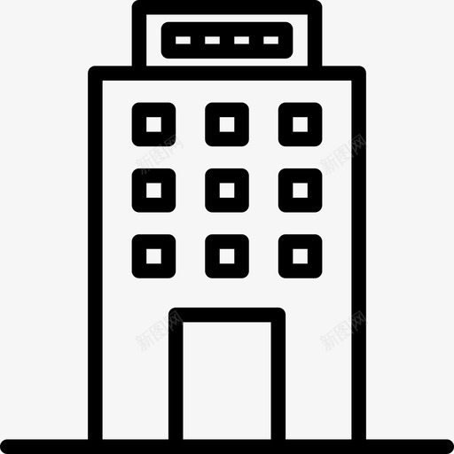 建筑房地产121直线图标svg_新图网 https://ixintu.com 建筑 房地产 直线