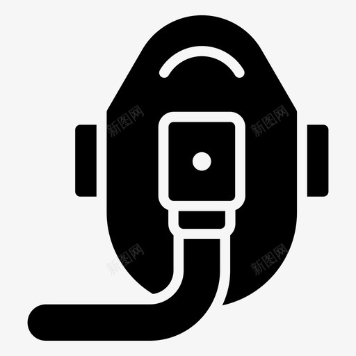 氧气面罩呼吸器氧气疗法图标svg_新图网 https://ixintu.com 健康 医学 向量 呼吸 呼吸器 呼吸机 字形 氧气 疗法 装置 面罩