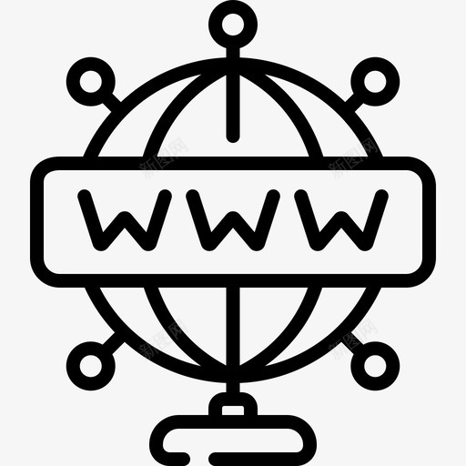 互联网网络开发52线性图标svg_新图网 https://ixintu.com 互联网 开发 线性 网络