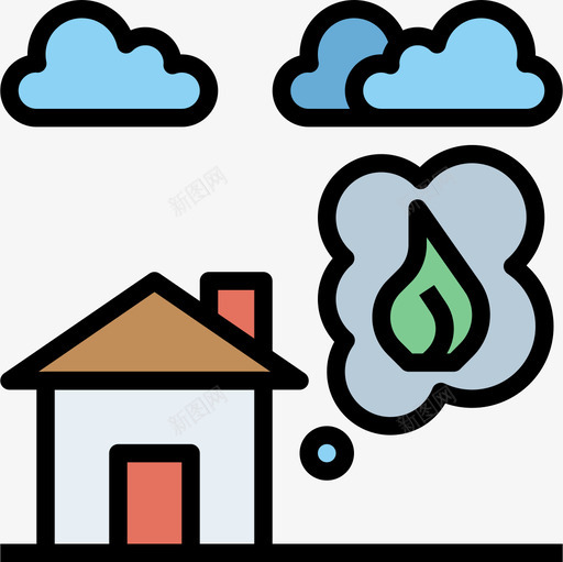 建筑与城市拯救世界线条色彩图标svg_新图网 https://ixintu.com 建筑与城市 拯救世界 线条色彩