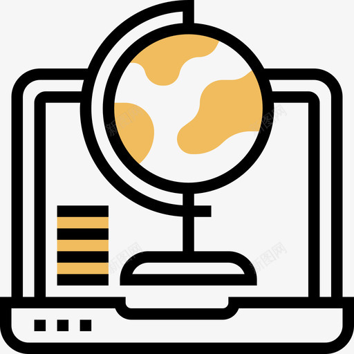 在线学习stem4黄色阴影图标svg_新图网 https://ixintu.com stem 在线学习 阴影 黄色