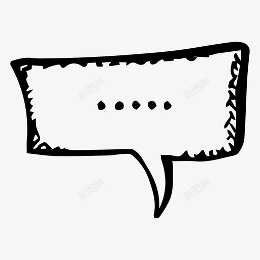 演讲泡泡对话素描图标svg_新图网 https://ixintu.com 对话 演讲 演讲泡泡 素描