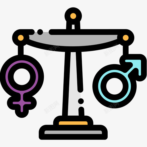 线性比例12女性主义图标svg_新图网 https://ixintu.com 12女性主义 线性比例