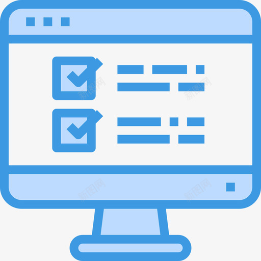列表网站和windows界面蓝色图标svg_新图网 https://ixintu.com 列表 网站和windows界面 蓝色