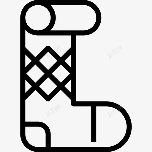 圣诞袜秋季62直纹图标svg_新图网 https://ixintu.com 圣诞 直纹 秋季
