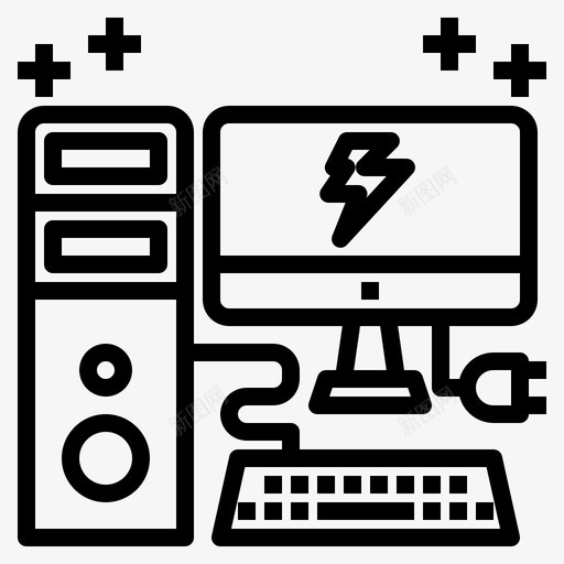 计算机设备概念工程图标svg_新图网 https://ixintu.com 工程 概念 概要 电力 电压 结构 网络 计算机 设备