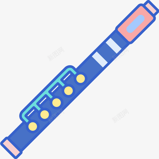 短笛音乐105线性颜色图标svg_新图网 https://ixintu.com 短笛 线性颜色 音乐105