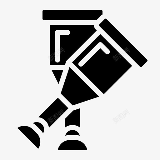 拐杖医疗保健支持图标svg_新图网 https://ixintu.com 医疗保健 医疗固体 工具 拐杖 支持