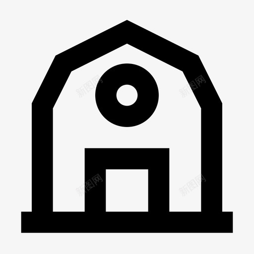 建筑物小屋住宅图标svg_新图网 https://ixintu.com 住宅 别墅 小屋 建筑物 轮廓