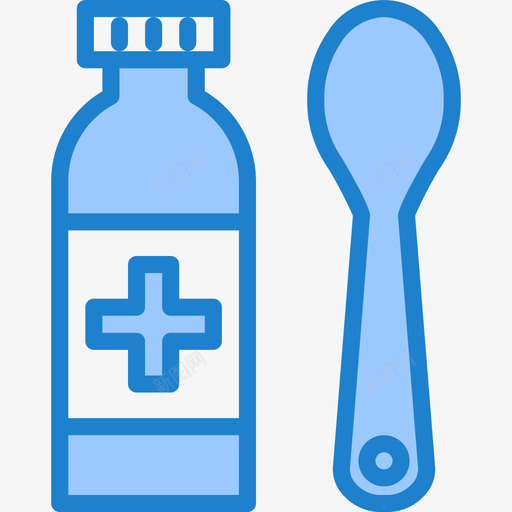 糖浆保健30蓝色图标svg_新图网 https://ixintu.com 保健 糖浆 蓝色
