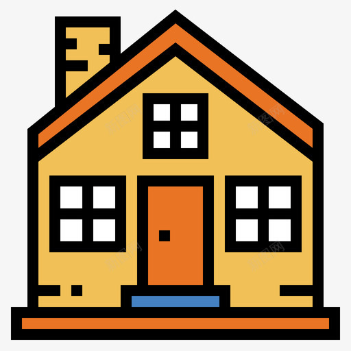 住宅商务323线性颜色图标svg_新图网 https://ixintu.com 住宅 商务323 线性颜色