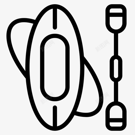 皮划艇独木舟漂流图标svg_新图网 https://ixintu.com 夏季 海滩 漂流 独木舟 皮划艇 轮廓 运动
