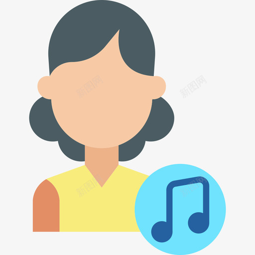 用户音乐108平坦图标svg_新图网 https://ixintu.com 平坦 用户 音乐108