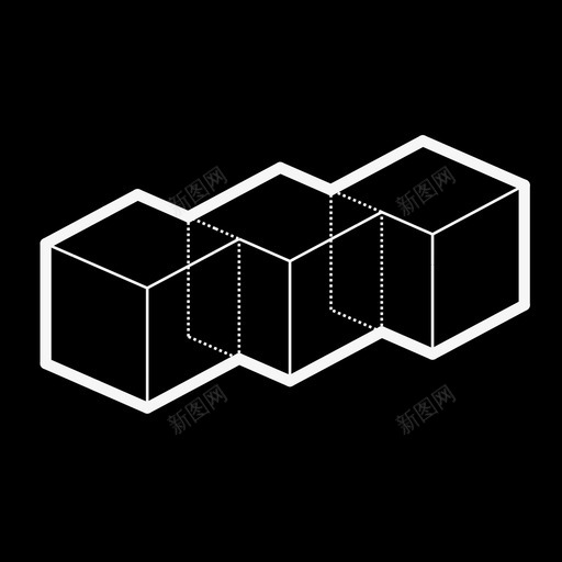 面部连接建筑概念图标svg_新图网 https://ixintu.com 建筑 概念 设计 负片 连接 面部
