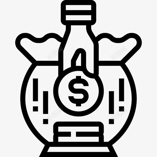 基金金融科技要素3线性图标svg_新图网 https://ixintu.com 基金 线性 金融科技要素3
