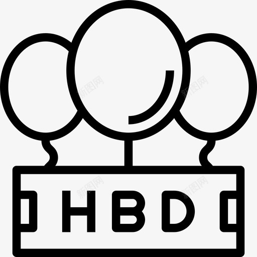 气球生日派对26直系图标svg_新图网 https://ixintu.com 气球 派对 生日 直系